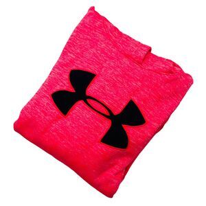 Under Armour Storm Big Logo Hoodie Loose Fit Womens Size Large Hot Pink Coldgear
